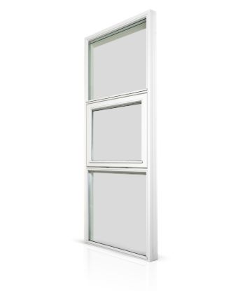 Billede af Udestue og facade – panorama fastkarmsvindue med 3 glas og topstyret oplukkelig ramme