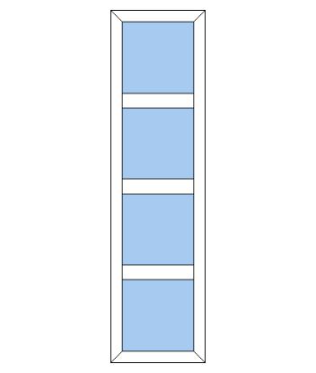 Billede af Sideparti med 4 glas | Energivenligt og vedligeholdelsesfrit | Net2kompagniet