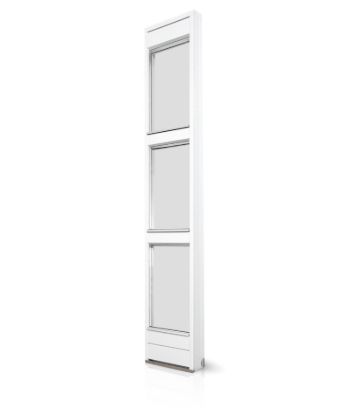 Billede af Sideparti og facadeelement – fastkarmsvindue med dobbelt bundplanke, topplanke og 3 glas