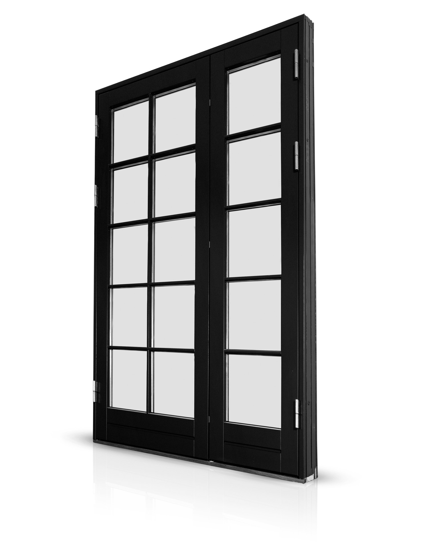Billede af Halvanden terrassedør i bondehusstil med 2 glas og 15 felter