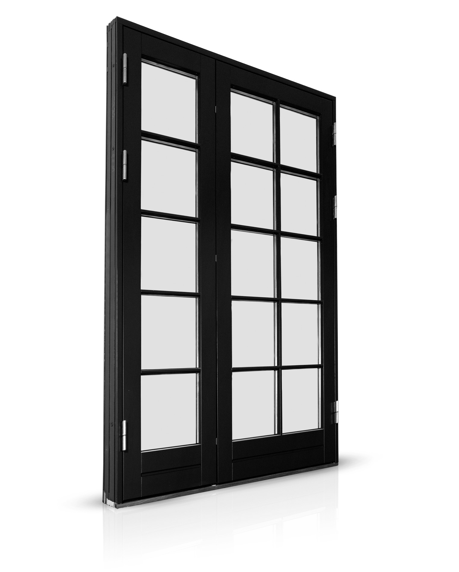 Billede af Halvanden terrassedør i bondehusstil med 2 glas og 15 felter