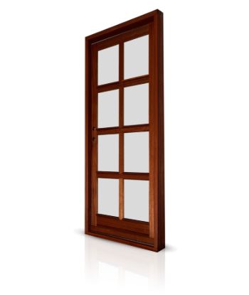 Billede af Terrassedør i bondehusstil med ét glas og 8 felter