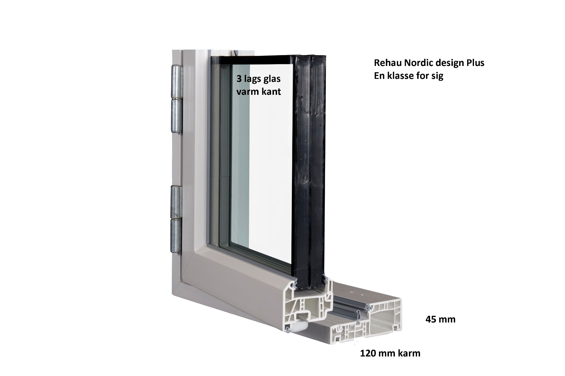 Billede af Terrassedør plast 3 glas