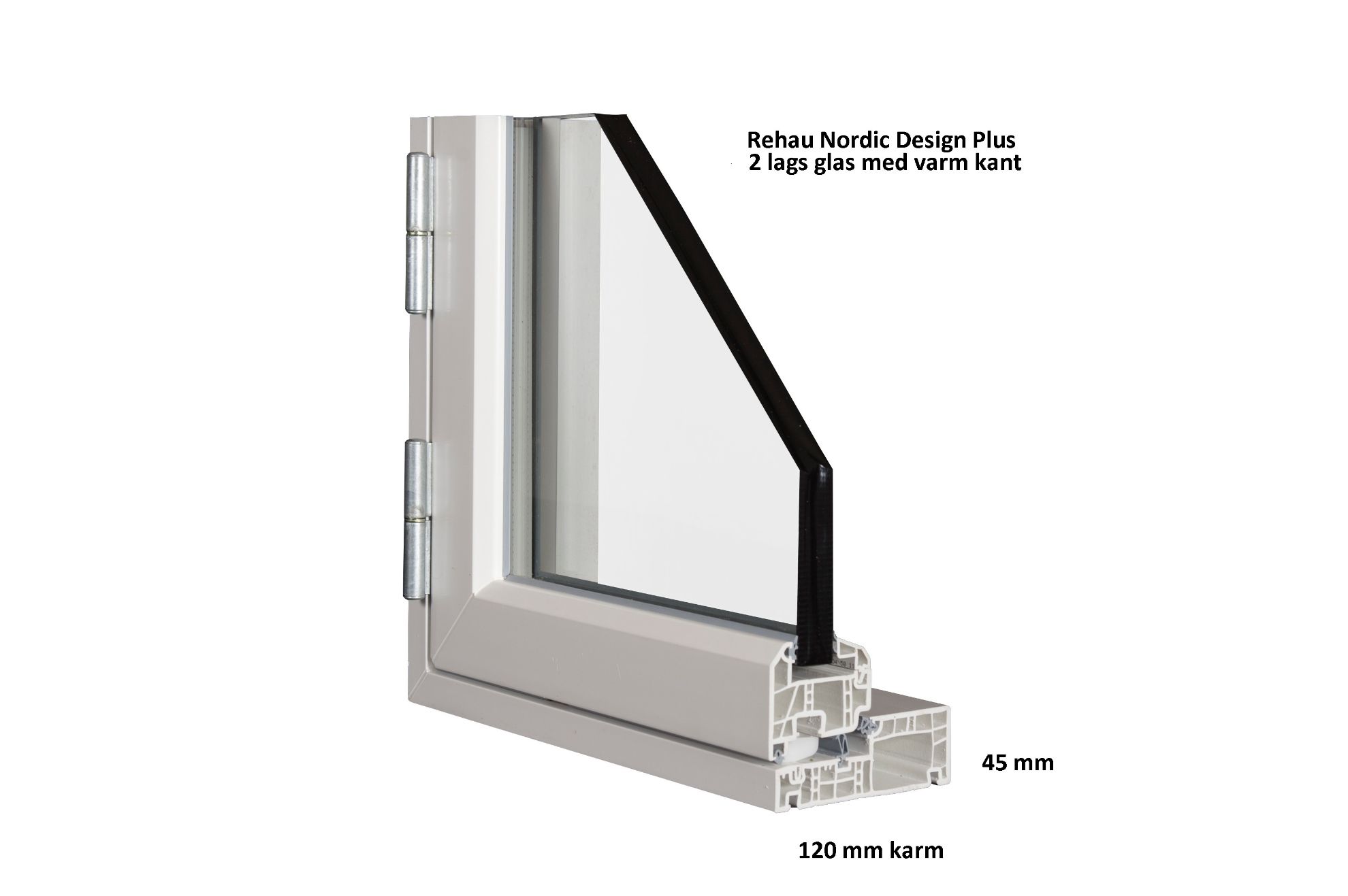 Billede af Terrassedør plast 3 glas
